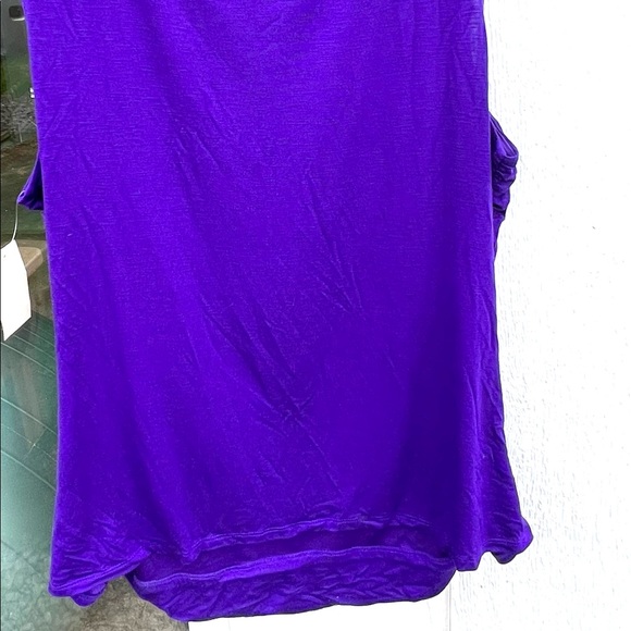 Coldwater Creek 🆕 Belissa Purple Knit Ruched Shell 1X = 18 top - Picture 7 of 8
